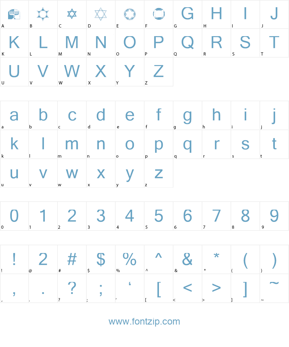 KR Passover Dings Font Character